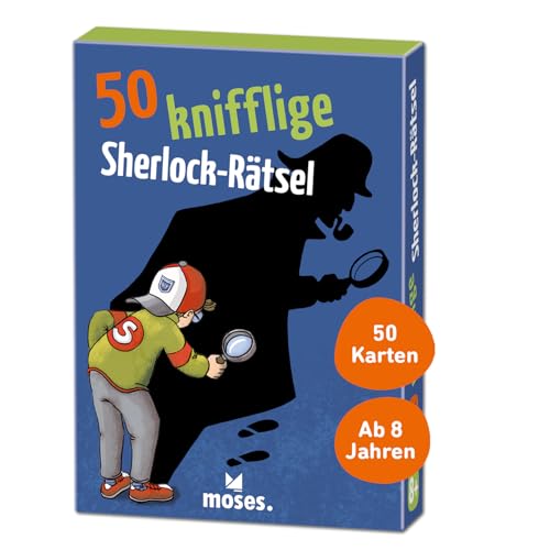 moses. 50 knifflige Sherlock-Rätsel l 50 spannende Kriminalfälle l Rätselspaß für Kinder ab 8 Jahren, White