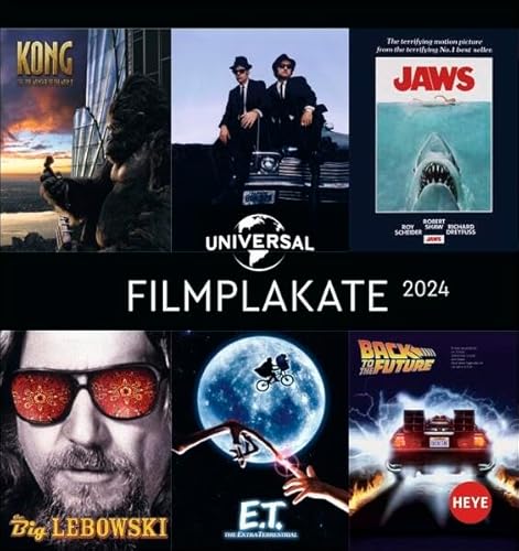 Universal Filmplakate Postkartenkalender 2024. Der kleine Kalender zum Aufstellen oder Aufhängen für alle Cineasten! Monats-Tischkalender zum ... 16 x 17 cm - tolles Geschenk für Filmfans!