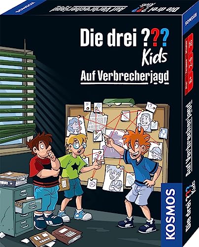 KOSMOS 741792 Die drei ??? Kids Auf Verbrecherjagd, Kartenspiel für 2-6 Spieler ab 8 Jahren, Detektiv Kinderspiel, Die drei Fragezeichen