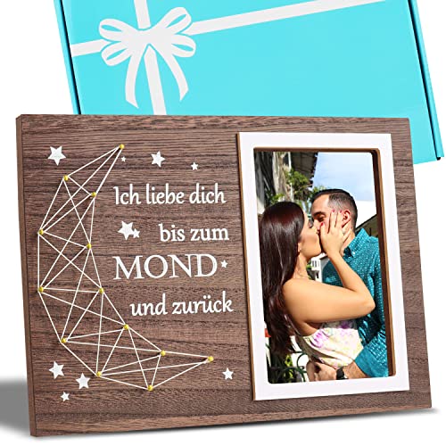 Merclix Partner Geschenke Bilderrahmen 10x15 Ich Liebe Dich Geschenk für Männer/Frauen Freundin Freund Hochzeitstag Jahrestag Geschenk für Ihn/Sie Frau Mann zum Valentinstag Weihnachten Geburtstag